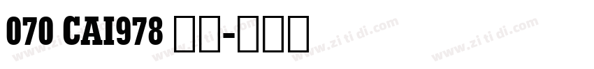 070 CAI978 字体字体转换